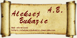 Aleksej Bukazić vizit kartica
